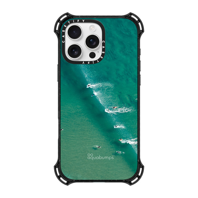 aquabumps x CASETiFY iPhone 16 Pro Max ケース ブラック バウンスケース Wave Break by Aquabumps