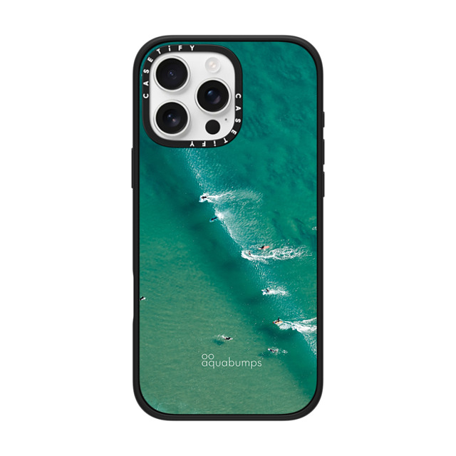 aquabumps x CASETiFY iPhone 16 Pro Max ケース マットブラック インパクトケース MagSafe対応 Wave Break by Aquabumps