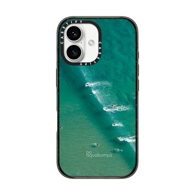 aquabumps x CASETiFY iPhone 16 ケース ブラック インパクトケース Wave Break by Aquabumps