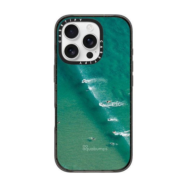 aquabumps x CASETiFY iPhone 16 Pro ケース ブラック インパクトケース MagSafe対応 Wave Break by Aquabumps