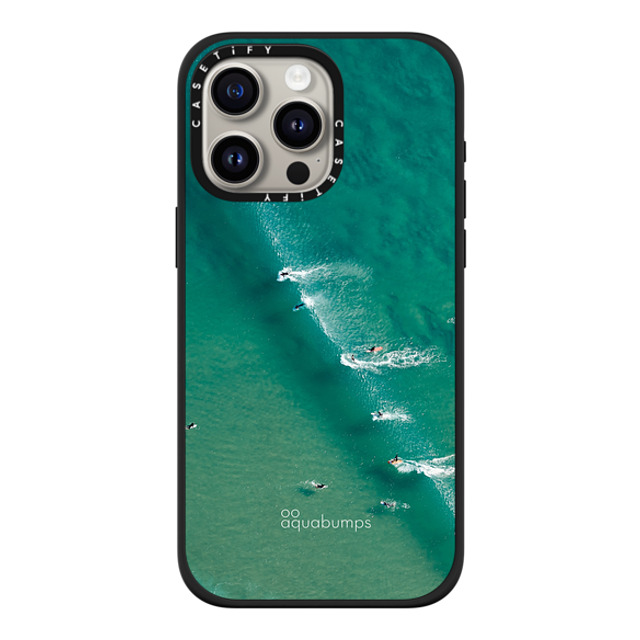 aquabumps x CASETiFY iPhone 15 Pro Max ケース マットブラック インパクトケース MagSafe対応 Wave Break by Aquabumps