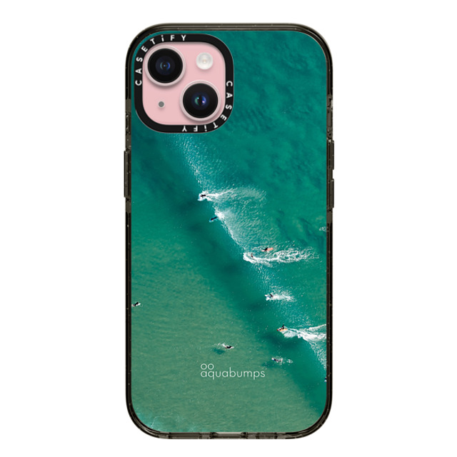 aquabumps x CASETiFY iPhone 15 ケース ブラック インパクトケース Wave Break by Aquabumps