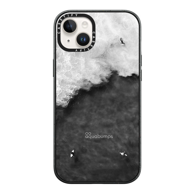 aquabumps x CASETiFY iPhone 14 Plus ケース マットブラック インパクトケース MagSafe対応 Split Contrasts by Aquabumps