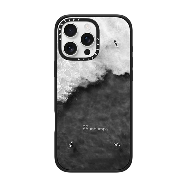 aquabumps x CASETiFY iPhone 16 Pro Max ケース マットブラック インパクトケース MagSafe対応 Split Contrasts by Aquabumps