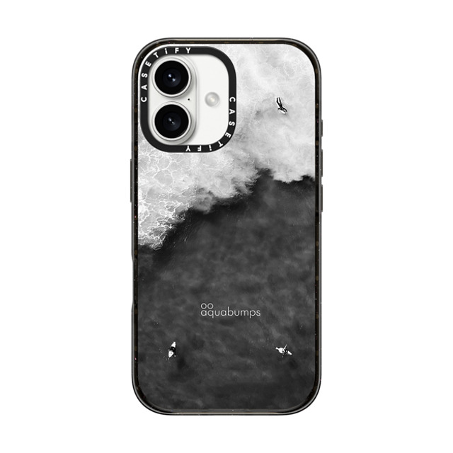 aquabumps x CASETiFY iPhone 16 ケース ブラック インパクトケース MagSafe対応 Split Contrasts by Aquabumps