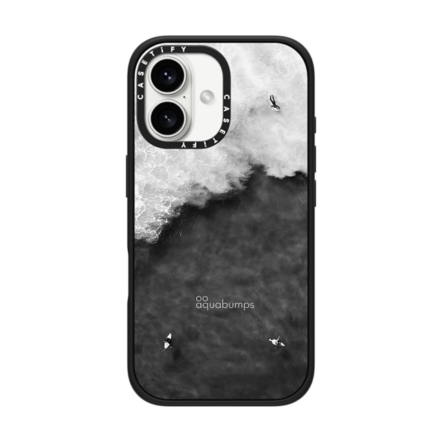 aquabumps x CASETiFY iPhone 16 ケース マットブラック インパクトケース MagSafe対応 Split Contrasts by Aquabumps