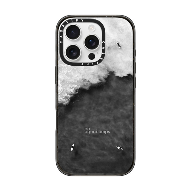 aquabumps x CASETiFY iPhone 16 Pro ケース ブラック インパクトケース Split Contrasts by Aquabumps