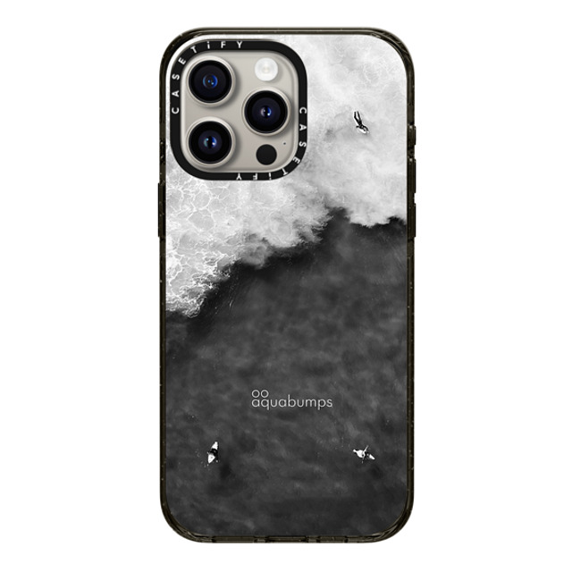 aquabumps x CASETiFY iPhone 15 Pro Max ケース ブラック インパクトケース MagSafe対応 Split Contrasts by Aquabumps