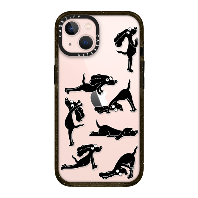 Clo'e Floirat x CASETiFY iPhone 13 ケース ブラック インパクトケース Yoga Dogs