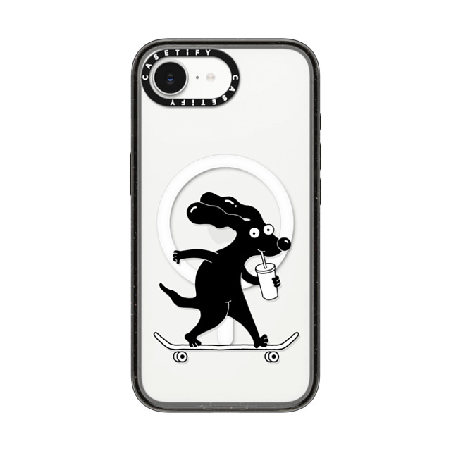 Clo'e Floirat x CASETiFY iPhone 16e ケース Dog,Sport ブラック インパクトケース MagSafe対応 Dog on a Skate Back to School Clo'e Floirat x CASETiFY iPhone 16e ケース Dog,Sport ブラック インパクトケース MagSafe対応 Dog on a Skate Back to School