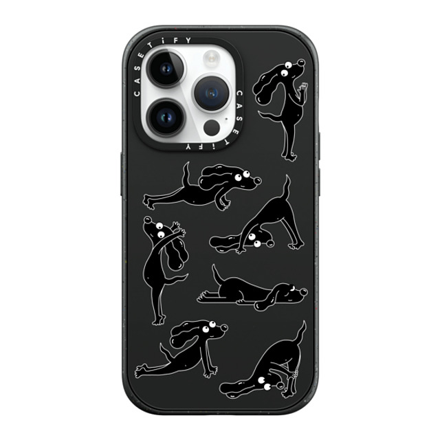 Clo'e Floirat x CASETiFY iPhone 14 Pro ケース マットブラック インパクトケース MagSafe対応 Yoga Dogs