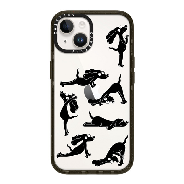 Clo'e Floirat x CASETiFY iPhone 14 ケース ブラック インパクトケース Yoga Dogs