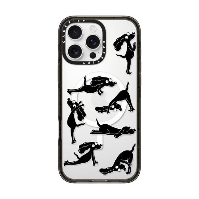 Clo'e Floirat x CASETiFY iPhone 16 Pro Max Case Dog,Sport Black Impact Case MagSafe Compatible Yoga Dogs Back to School Clo'e Floirat x CASETiFY iPhone 16 Pro Max Case Dog,Sport Black Impact Case MagSafe Compatible Yoga Dogs Back to School