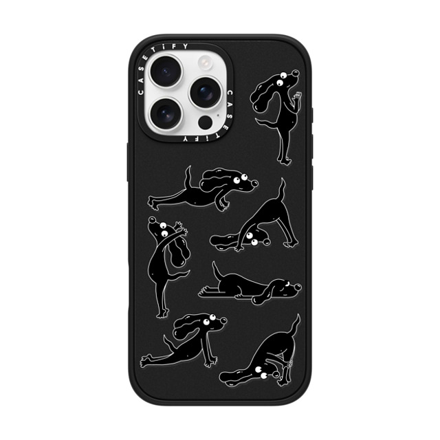 Clo'e Floirat x CASETiFY iPhone 16 Pro Max ケース Dog,Sport マットブラック インパクトケース MagSafe対応 Yoga Dogs Back to School Clo'e Floirat x CASETiFY iPhone 16 Pro Max ケース Dog,Sport マットブラック インパクトケース MagSafe対応 Yoga Dogs Back to School