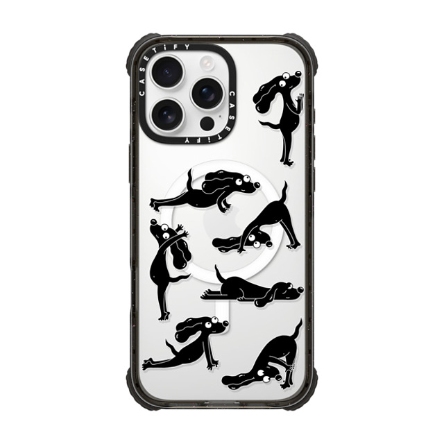 Clo'e Floirat x CASETiFY iPhone 16 Pro Max ケース Dog,Sport ブラック ウルトラ インパクトケース MagSafe 対応 Yoga Dogs Back to School Clo'e Floirat x CASETiFY iPhone 16 Pro Max ケース Dog,Sport ブラック ウルトラ インパクトケース MagSafe 対応 Yoga Dogs Back to School