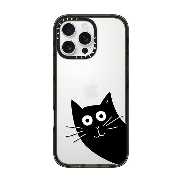 Clo'e Floirat x CASETiFY iPhone 16 Pro Max ケース Sticker,Cat ブラック インパクトケース Hello Cat Back to School Clo'e Floirat x CASETiFY iPhone 16 Pro Max ケース Sticker,Cat ブラック インパクトケース Hello Cat Back to School