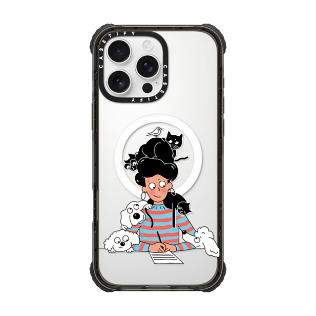 Clo'e Floirat x CASETiFY iPhone 16 Pro Max ケース Dog,Cartoon ブラック ウルトラ インパクトケース MagSafe 対応 Writing & Pets Father's Day Clo'e Floirat x CASETiFY iPhone 16 Pro Max ケース Dog,Cartoon ブラック ウルトラ インパクトケース MagSafe 対応 Writing & Pets Father's Day
