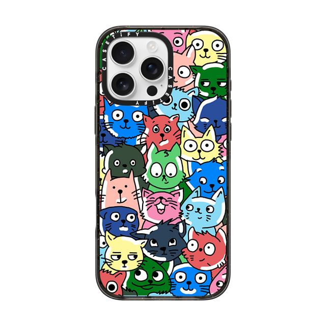 Clo'e Floirat x CASETiFY iPhone 16 Pro Max ケース Cartoon ブラック インパクトケース MagSafe対応 Cats Selfies Back to School Clo'e Floirat x CASETiFY iPhone 16 Pro Max ケース Cartoon ブラック インパクトケース MagSafe対応 Cats Selfies Back to School