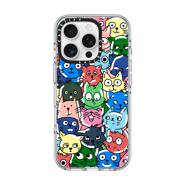Clo'e Floirat x CASETiFY iPhone 16 Pro ケース Cartoon クリア クリア ケース MagSafe対応 Cats Selfies Back to School Clo'e Floirat x CASETiFY iPhone 16 Pro ケース Cartoon クリア クリア ケース MagSafe対応 Cats Selfies Back to School
