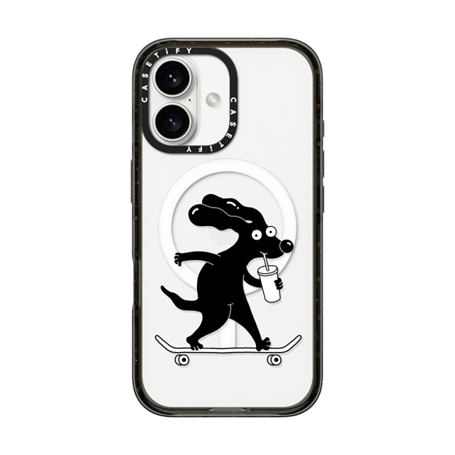 Clo'e Floirat x CASETiFY iPhone 16 ケース Dog,Sport ブラック インパクトケース MagSafe対応 Dog on a Skate Back to School Clo'e Floirat x CASETiFY iPhone 16 ケース Dog,Sport ブラック インパクトケース MagSafe対応 Dog on a Skate Back to School