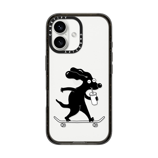 Clo'e Floirat x CASETiFY iPhone 16 Case Dog,Sport Black Impact Case Dog on a Skate Mother's Day Clo'e Floirat x CASETiFY iPhone 16 Case Dog,Sport Black Impact Case Dog on a Skate Mother's Day