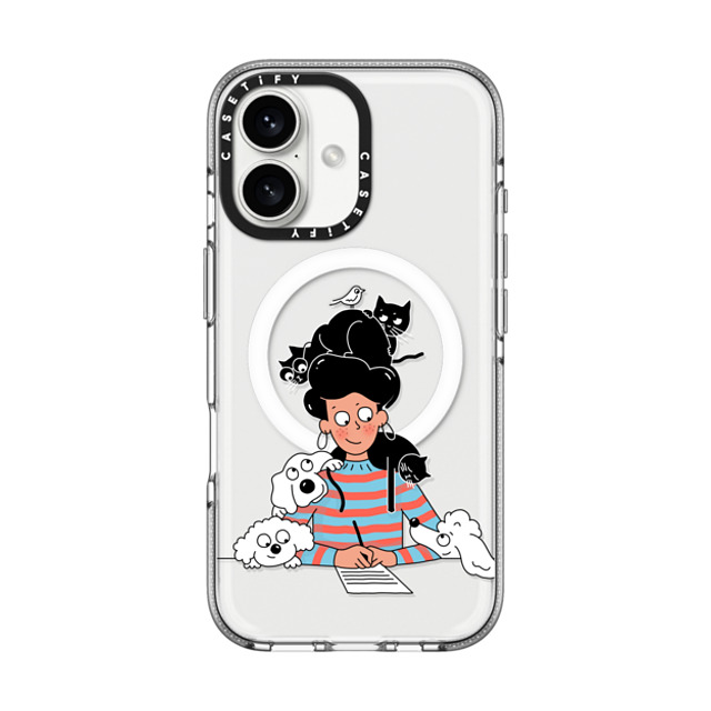 Clo'e Floirat x CASETiFY iPhone 16 ケース Dog,Cartoon クリア クリア ケース MagSafe対応 Writing & Pets Father's Day Clo'e Floirat x CASETiFY iPhone 16 ケース Dog,Cartoon クリア クリア ケース MagSafe対応 Writing & Pets Father's Day