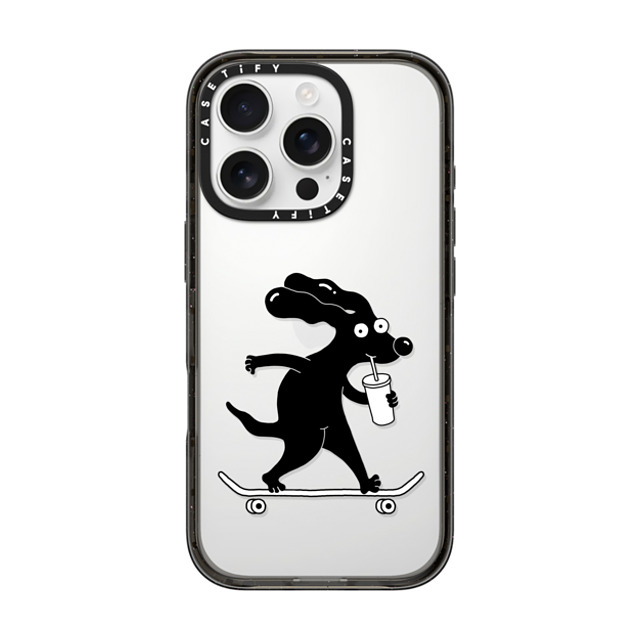 Clo'e Floirat x CASETiFY iPhone 16 Pro Case Dog,Sport Black Impact Case Dog on a Skate Mother's Day Clo'e Floirat x CASETiFY iPhone 16 Pro Case Dog,Sport Black Impact Case Dog on a Skate Mother's Day