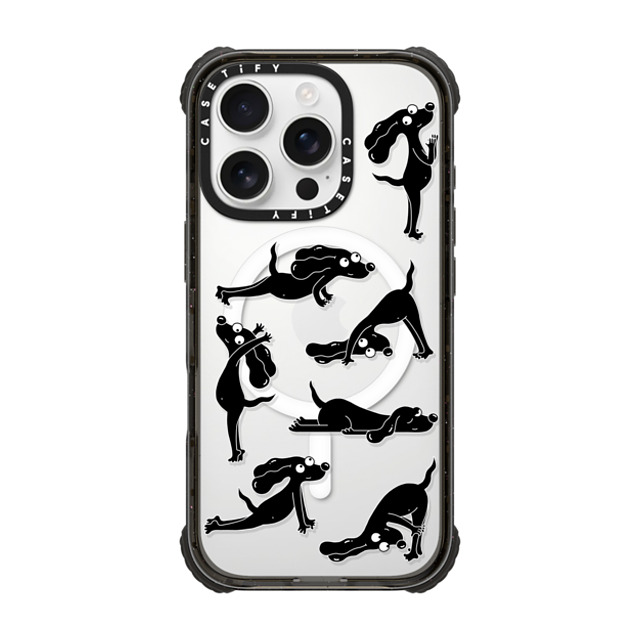 Clo'e Floirat x CASETiFY iPhone 16 Pro ケース Dog,Sport ブラック ウルトラ インパクトケース MagSafe 対応 Yoga Dogs Back to School Clo'e Floirat x CASETiFY iPhone 16 Pro ケース Dog,Sport ブラック ウルトラ インパクトケース MagSafe 対応 Yoga Dogs Back to School