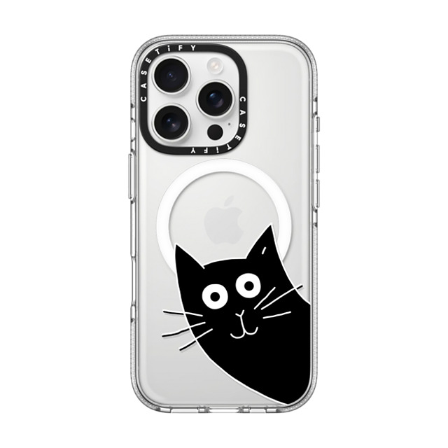 Clo'e Floirat x CASETiFY iPhone 16 Pro ケース Sticker,Cat クリア クリア ケース MagSafe対応 Hello Cat Back to School Clo'e Floirat x CASETiFY iPhone 16 Pro ケース Sticker,Cat クリア クリア ケース MagSafe対応 Hello Cat Back to School