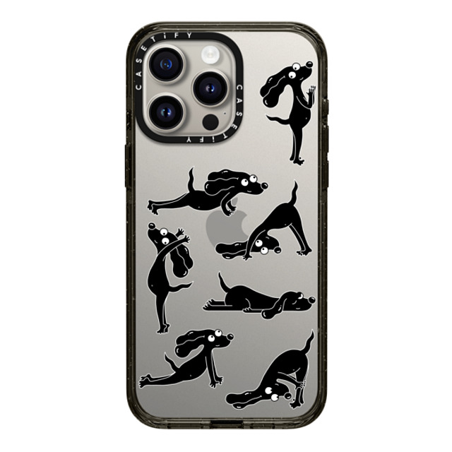 Clo'e Floirat x CASETiFY iPhone 15 Pro Max ケース ブラック インパクトケース Yoga Dogs