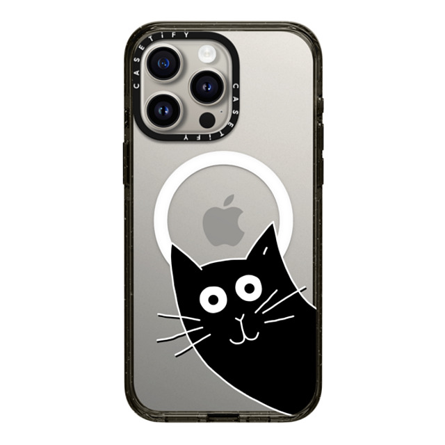 Clo'e Floirat x CASETiFY iPhone 15 Pro Max Case Sticker,Cat Black Impact Case MagSafe Compatible Hello Cat Back to School Clo'e Floirat x CASETiFY iPhone 15 Pro Max Case Sticker,Cat Black Impact Case MagSafe Compatible Hello Cat Back to School
