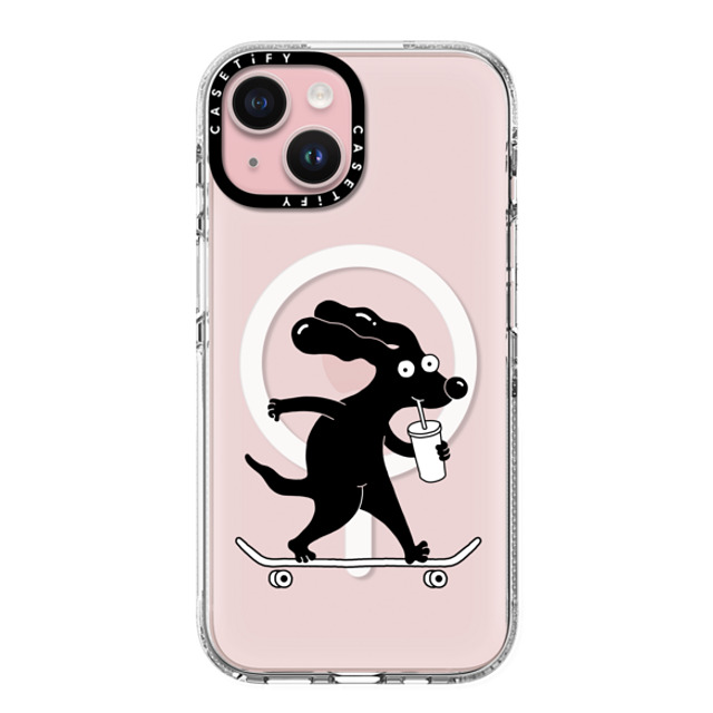 Clo'e Floirat x CASETiFY iPhone 15 ケース Dog,Sport クリア クリア ケース MagSafe対応 Dog on a Skate Mother's Day Clo'e Floirat x CASETiFY iPhone 15 ケース Dog,Sport クリア クリア ケース MagSafe対応 Dog on a Skate Mother's Day