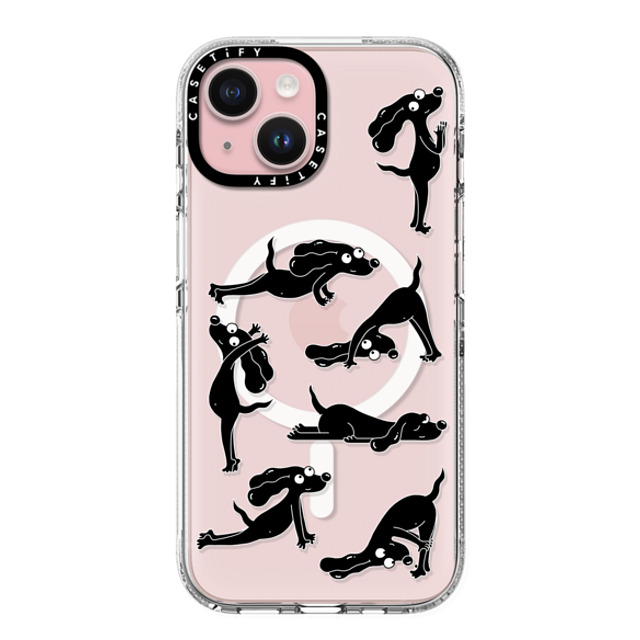 Clo'e Floirat x CASETiFY iPhone 15 ケース クリア クリア ケース MagSafe対応 Yoga Dogs