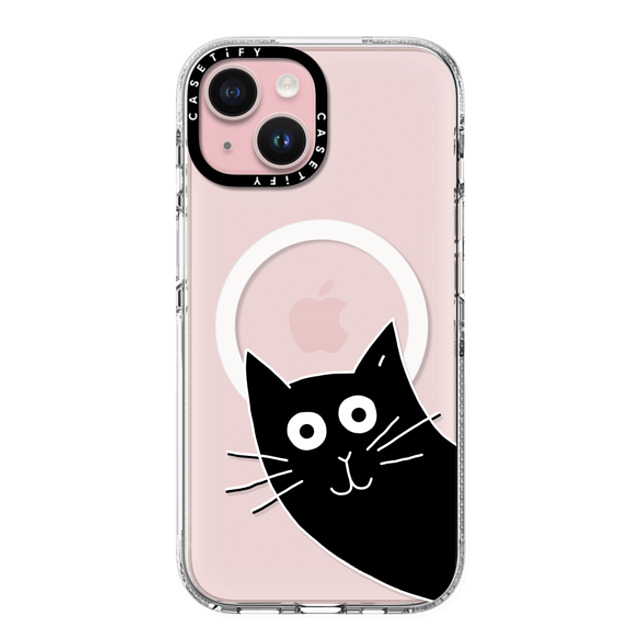 Clo'e Floirat x CASETiFY iPhone 15 ケース Sticker,Cat クリア クリア ケース MagSafe対応 Hello Cat Back to School Clo'e Floirat x CASETiFY iPhone 15 ケース Sticker,Cat クリア クリア ケース MagSafe対応 Hello Cat Back to School