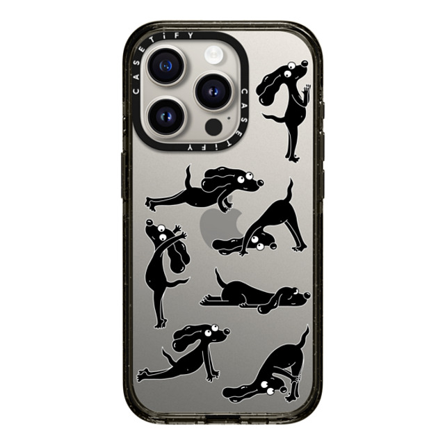 Clo'e Floirat x CASETiFY iPhone 15 Pro ケース ブラック インパクトケース Yoga Dogs