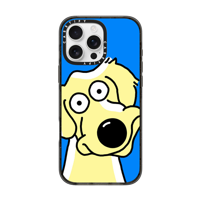 Clo'e Floirat x CASETiFY iPhone 16 Pro Max ケース Dog,Cartoon ブラック インパクトケース Dog Selfie Back to School Clo'e Floirat x CASETiFY iPhone 16 Pro Max ケース Dog,Cartoon ブラック インパクトケース Dog Selfie Back to School