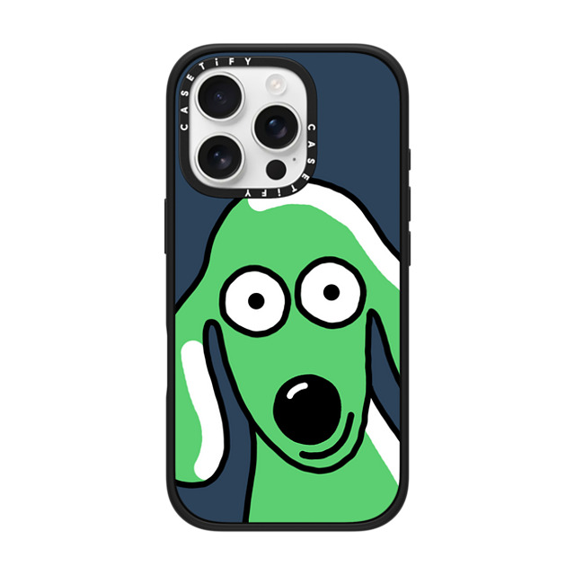 Clo'e Floirat x CASETiFY iPhone 16 Pro Case Dog,Cartoon Matte Black Impact Case MagSafe Compatible Dog Selfie Father's Day Clo'e Floirat x CASETiFY iPhone 16 Pro Case Dog,Cartoon Matte Black Impact Case MagSafe Compatible Dog Selfie Father's Day