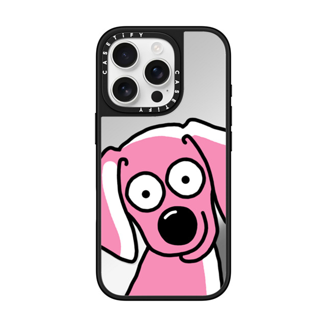 Clo'e Floirat x CASETiFY iPhone 16 Pro Case Dog,Cartoon Silver on Black ミラーケース MagSafe対応 Dog Selfie Back to School Clo'e Floirat x CASETiFY iPhone 16 Pro Case Dog,Cartoon Silver on Black ミラーケース MagSafe対応 Dog Selfie Back to School