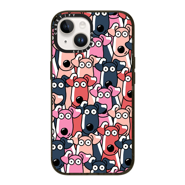 Clo'e Floirat x CASETiFY iPhone 14 ケース ブラック インパクトケース Dogs Selfies