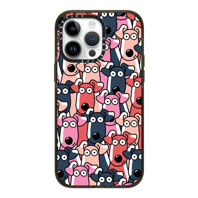 Clo'e Floirat x CASETiFY iPhone 14 Pro Max ケース ブラック インパクトケース MagSafe対応 Dogs Selfies