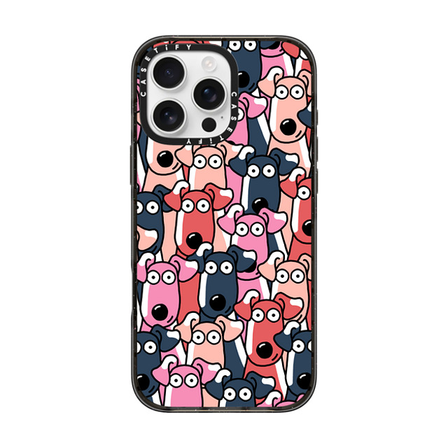 Clo'e Floirat x CASETiFY iPhone 16 Pro Max ケース ブラック インパクトケース MagSafe対応 Dogs Selfies