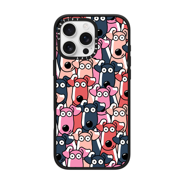Clo'e Floirat x CASETiFY iPhone 16 Pro Max Case Dog,Cartoon Matte Black Impact Case MagSafe Compatible Dogs Selfies Father's Day Clo'e Floirat x CASETiFY iPhone 16 Pro Max Case Dog,Cartoon Matte Black Impact Case MagSafe Compatible Dogs Selfies Father's Day