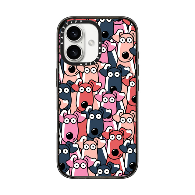 Clo'e Floirat x CASETiFY iPhone 16 ケース ブラック インパクトケース MagSafe対応 Dogs Selfies