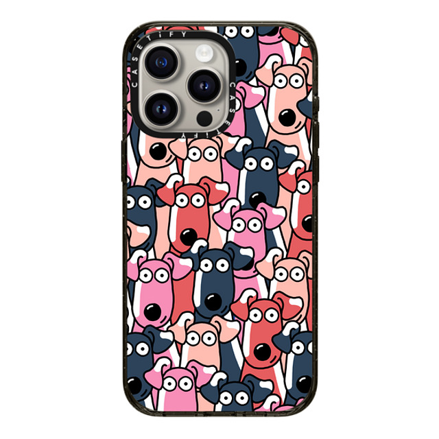 Clo'e Floirat x CASETiFY iPhone 15 Pro Max ケース ブラック インパクトケース Dogs Selfies