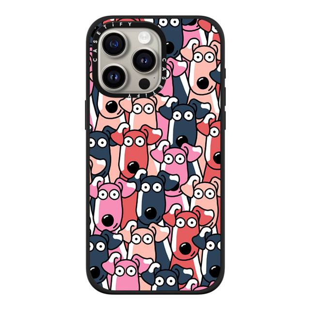 Clo'e Floirat x CASETiFY iPhone 15 Pro Max ケース マットブラック インパクトケース MagSafe対応 Dogs Selfies