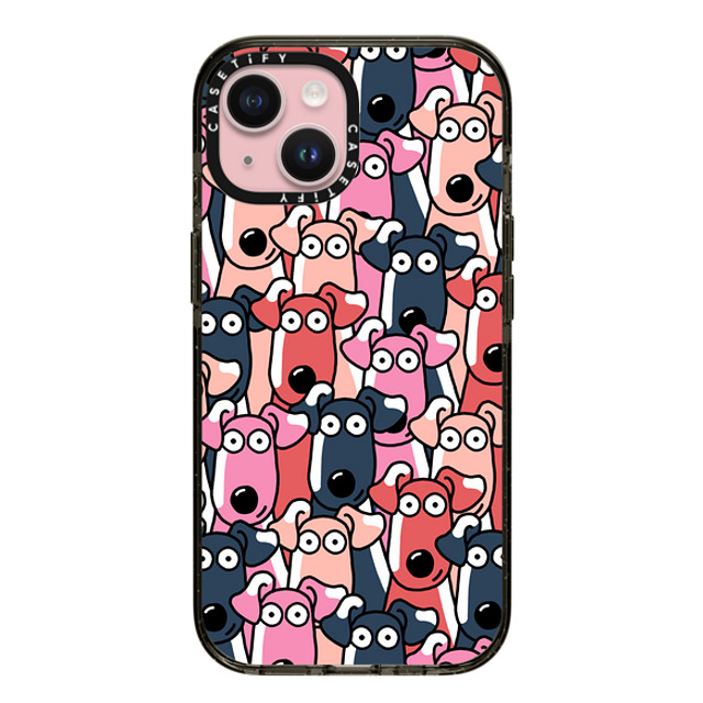 Clo'e Floirat x CASETiFY iPhone 15 ケース ブラック インパクトケース Dogs Selfies