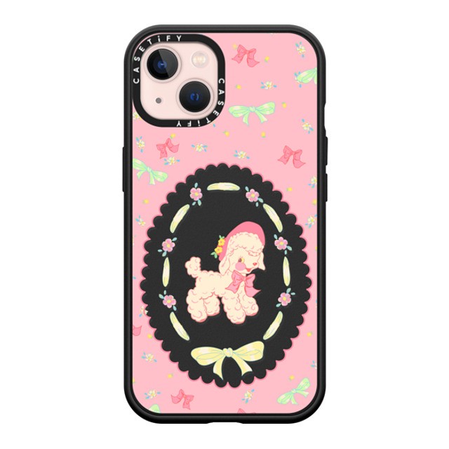 CASETiFY iPhone 13 ケース マットブラック インパクトケース MagSafe対応 Pink Lamb boboland