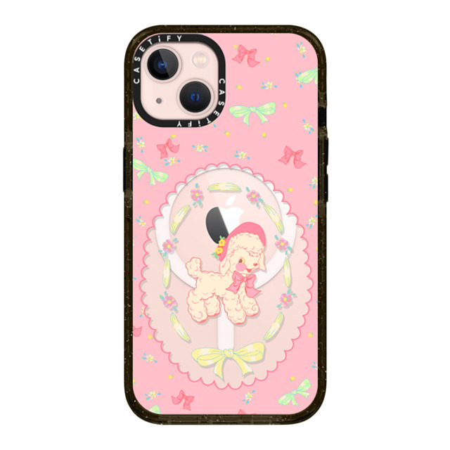 CASETiFY iPhone 13 ケース ブラック インパクトケース MagSafe対応 Pink Lamb boboland