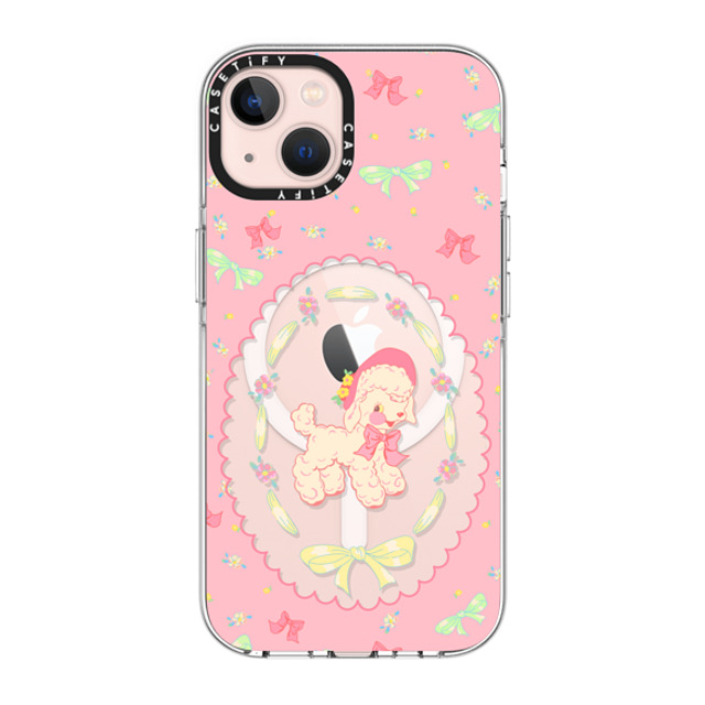 CASETiFY iPhone 13 ケース クリア クリア ケース MagSafe対応 Pink Lamb boboland