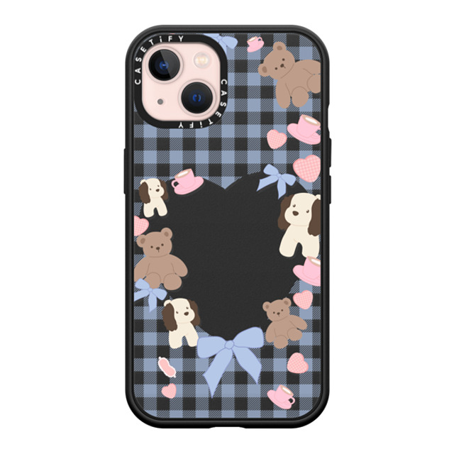 CASETiFY iPhone 13 ケース マットブラック インパクトケース MagSafe対応 Puppy Pudding boboland